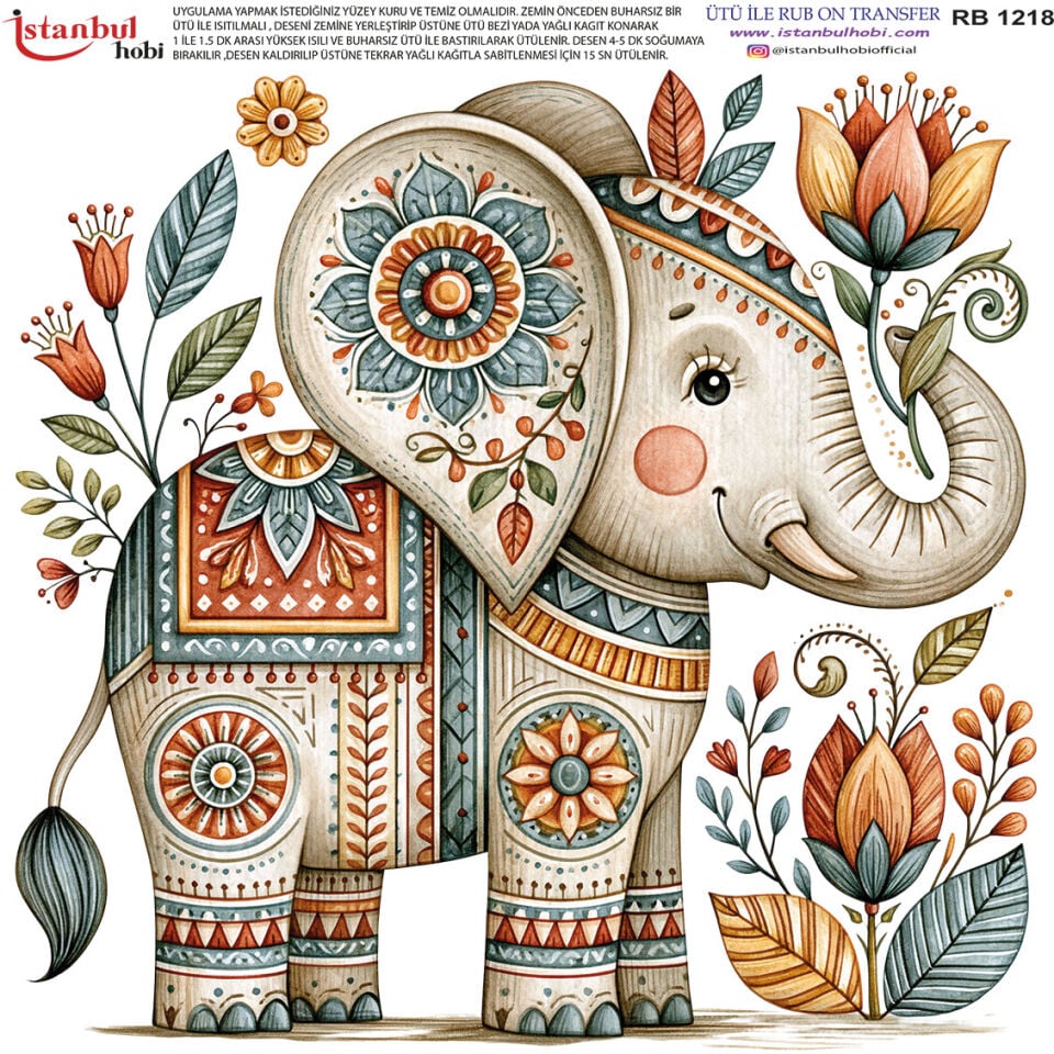 Ütü İle Rub On Transfer 30x30cm RB1218