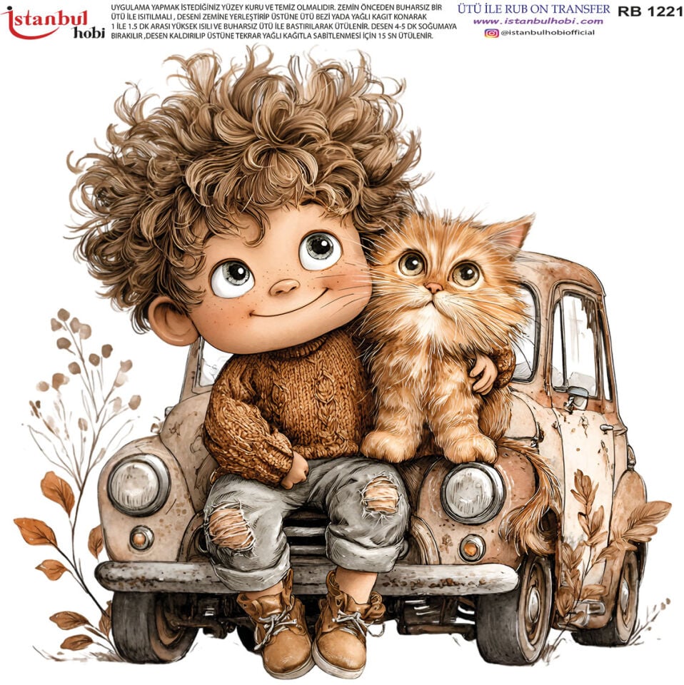 Ütü İle Rub On Transfer 30x30cm RB1221