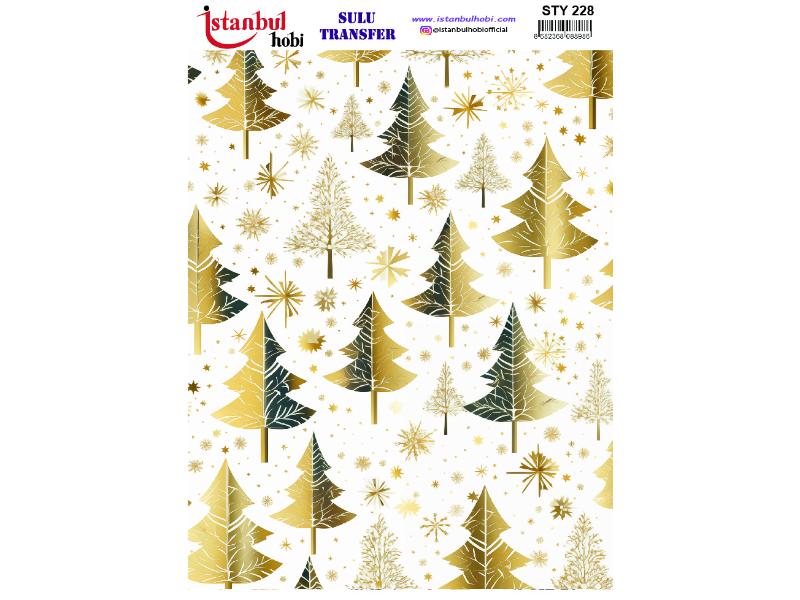 Yılbaşı Sulu Transfer Kağıdı 25x35cm STY-228