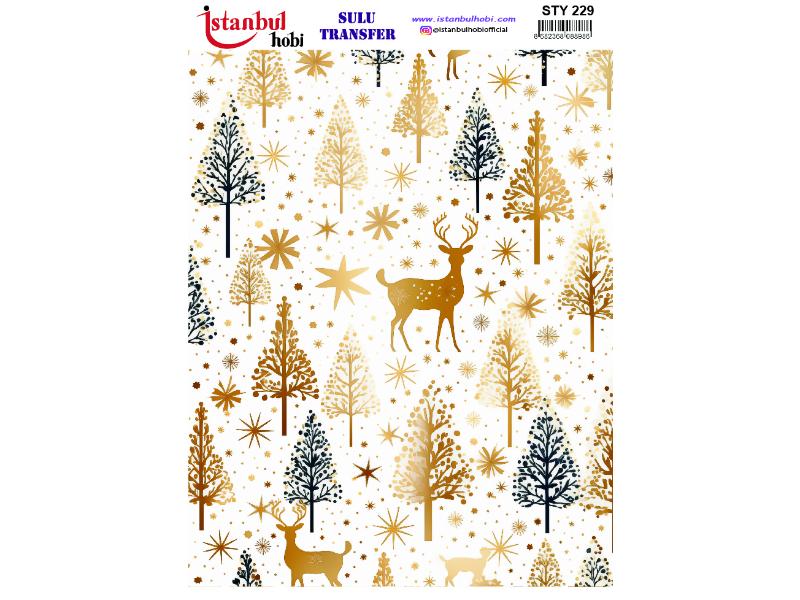 Yılbaşı Sulu Transfer Kağıdı 25x35cm STY-229