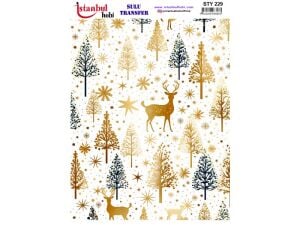 Yılbaşı Sulu Transfer Kağıdı 25x35cm STY-229