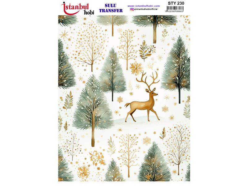 Yılbaşı Sulu Transfer Kağıdı 25x35cm STY-230