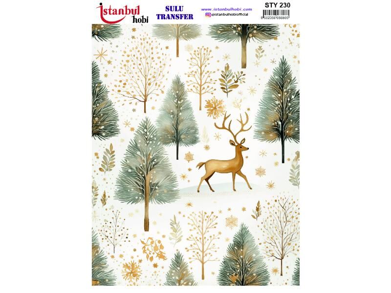 Yılbaşı Sulu Transfer Kağıdı 25x35cm STY-230