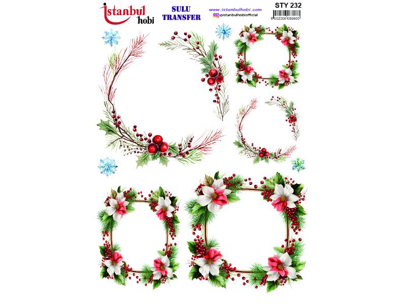 Yılbaşı Sulu Transfer Kağıdı 25x35cm STY-232