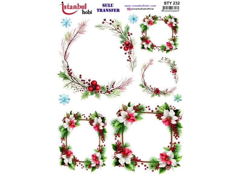 Yılbaşı Sulu Transfer Kağıdı 25x35cm STY-232