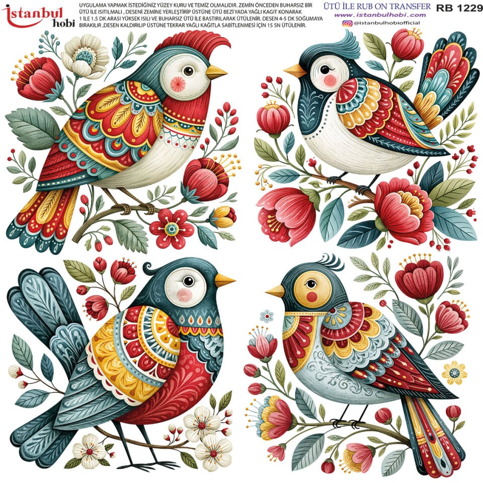 Ütü İle Rub On Transfer 30x30cm RB1229