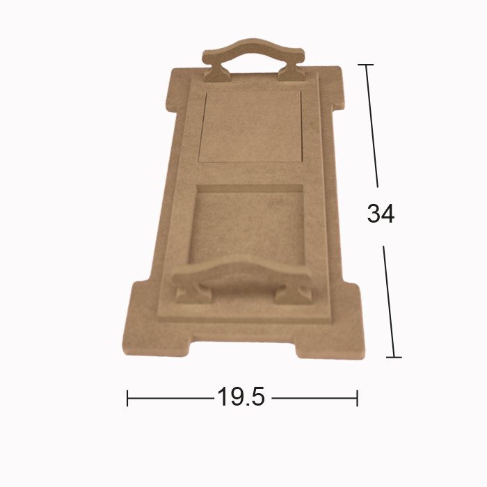 Ahşap Küçük Karolu Tepsi 34x19,5cm T787