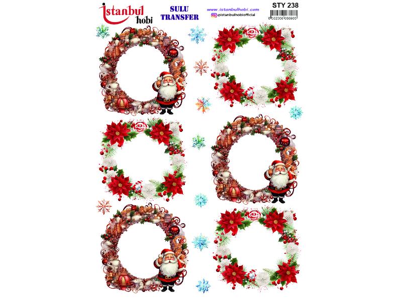 Yılbaşı Sulu Transfer Kağıdı 25x35cm STY-238