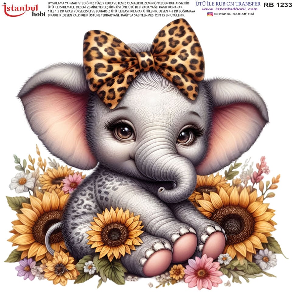 Ütü İle Rub On Transfer 30x30cm RB1233