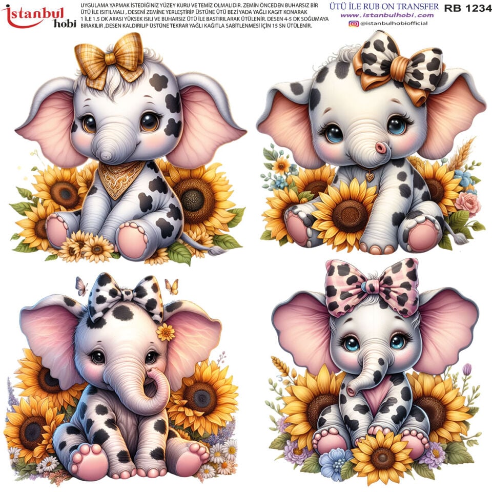 Ütü İle Rub On Transfer 30x30cm RB1234