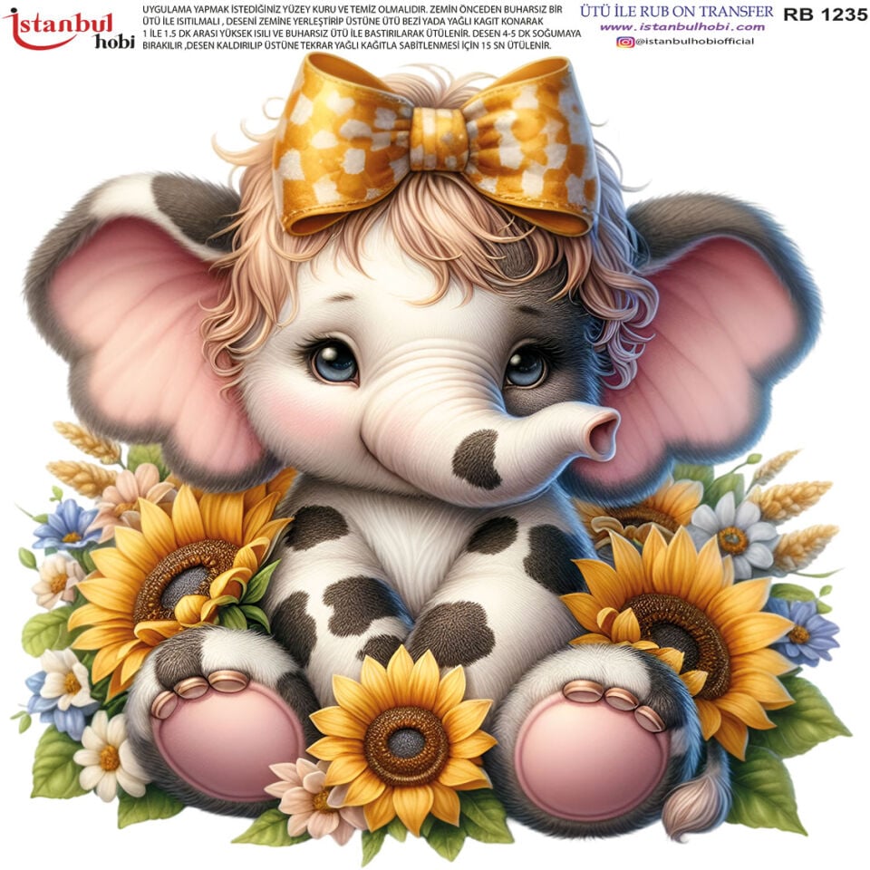 Ütü İle Rub On Transfer 30x30cm RB1235