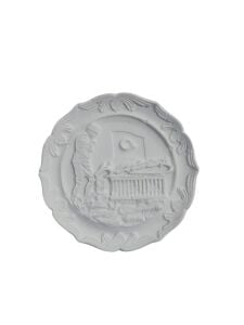 Atatürk İmzalı ve Anıtkabir Türk Bayrağı Tabak 10x10cm