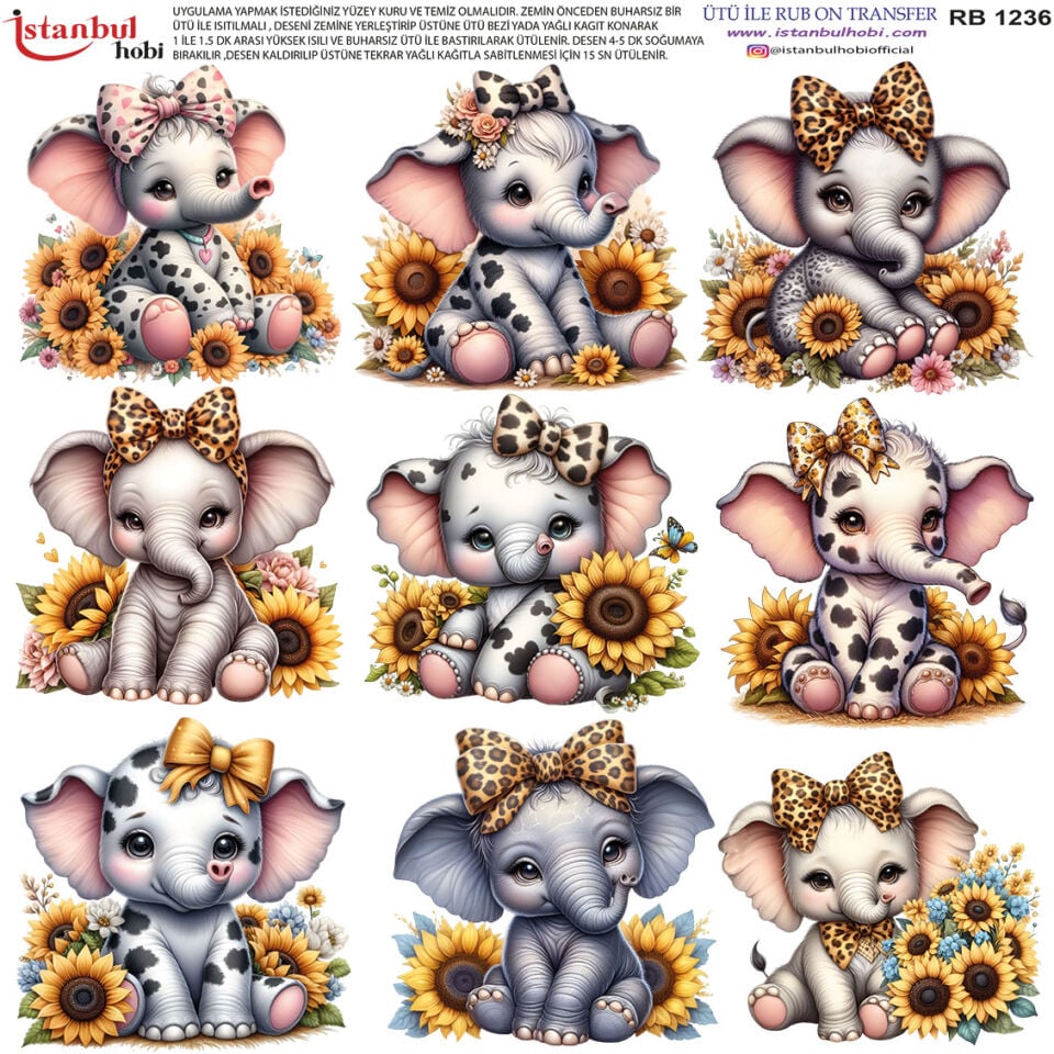 Ütü İle Rub On Transfer 30x30cm RB1236