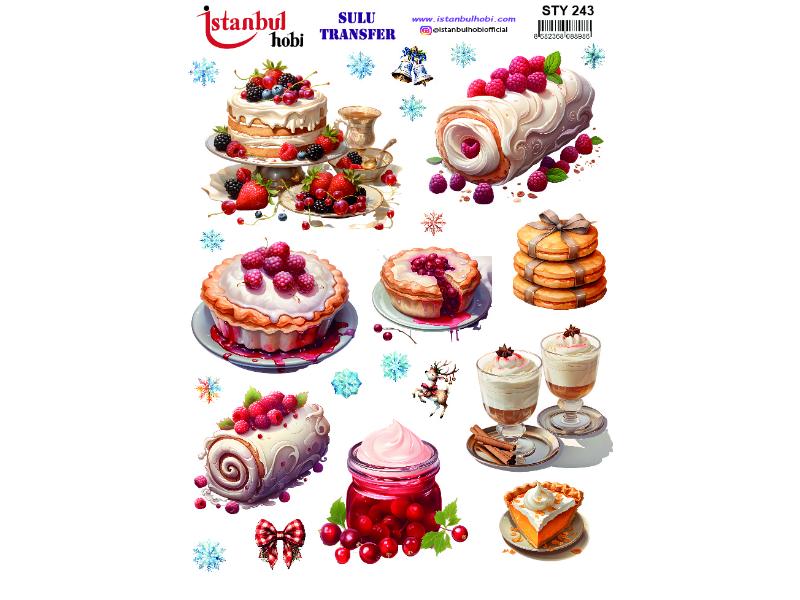 Yılbaşı Sulu Transfer Kağıdı 25x35cm STY-243