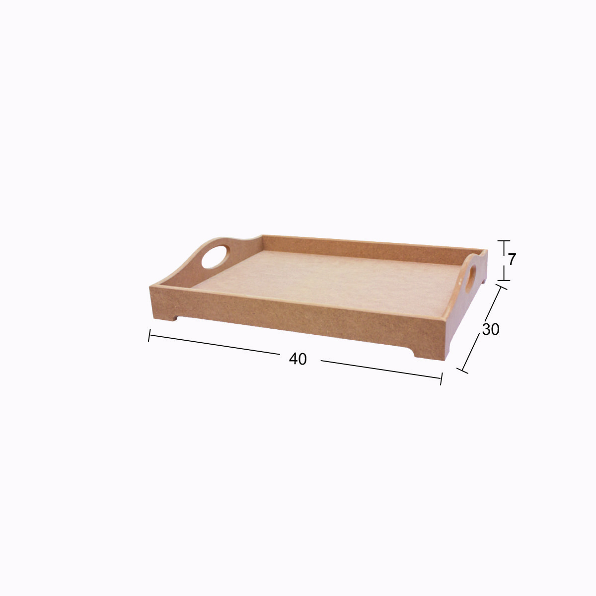 Ahşap Ayaklı Pirinç Tepsi 40x30cm T766