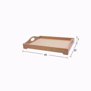 Ahşap Ayaklı Pirinç Tepsi 40x30cm T766
