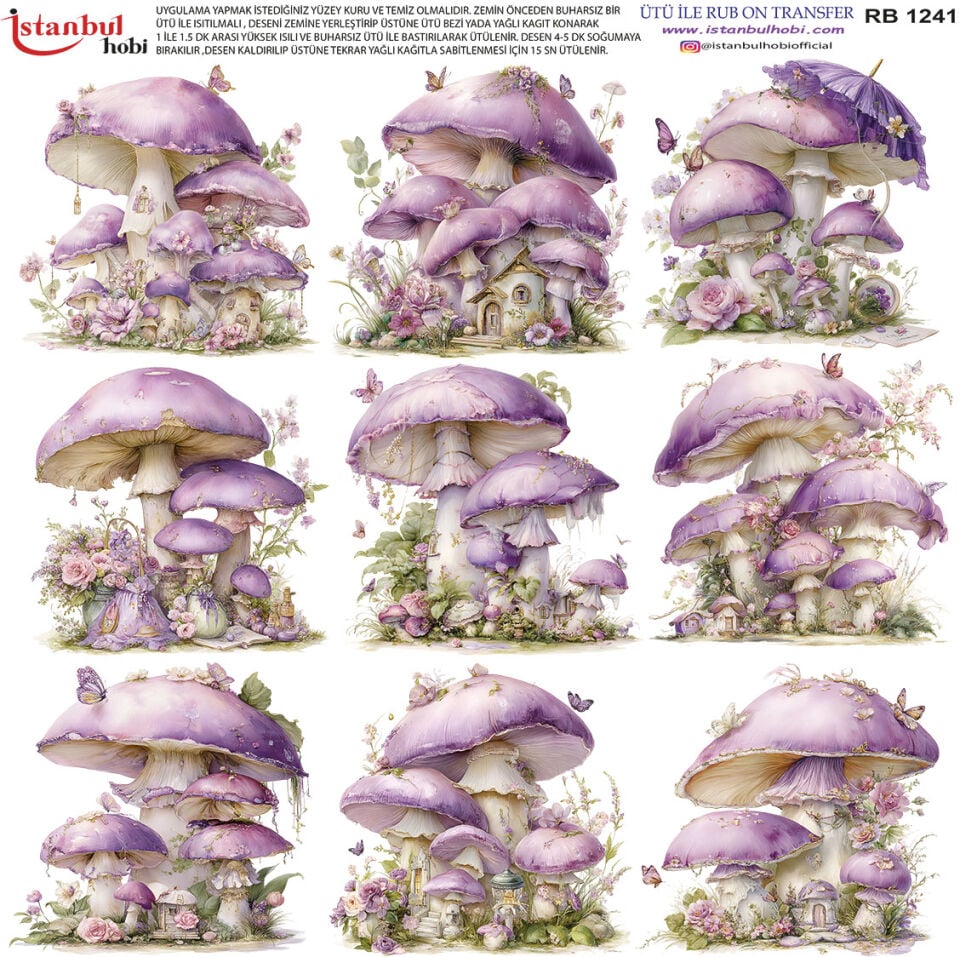 Ütü İle Rub On Transfer 30x30cm RB1241