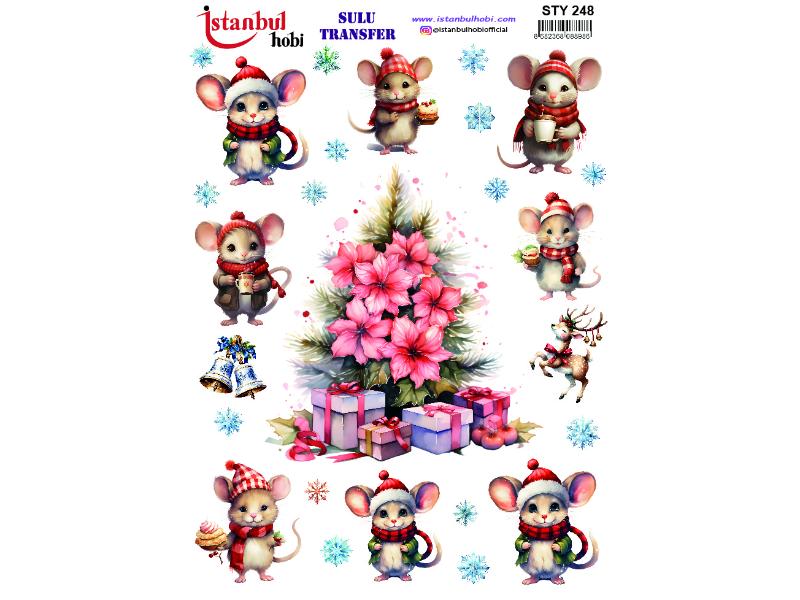 Yılbaşı Sulu Transfer Kağıdı 25x35cm STY-248