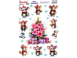 Yılbaşı Sulu Transfer Kağıdı 25x35cm STY-248