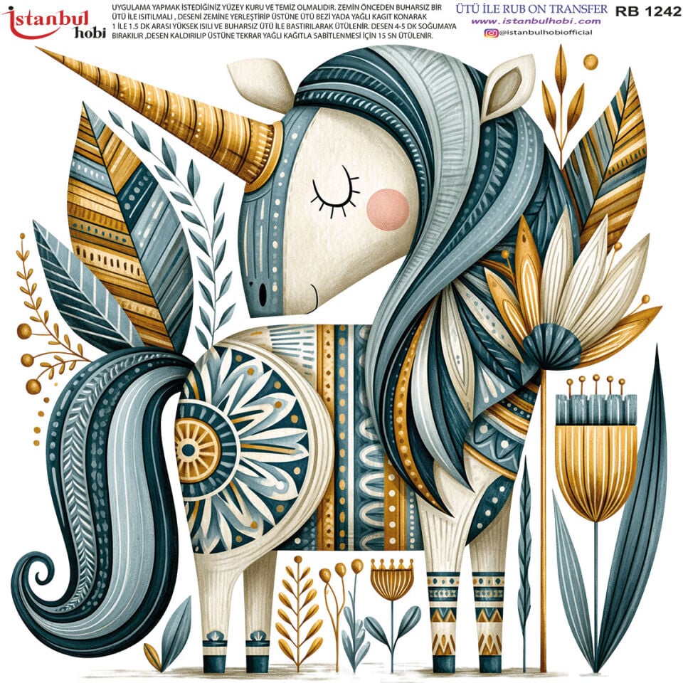 Ütü İle Rub On Transfer 30x30cm RB1242