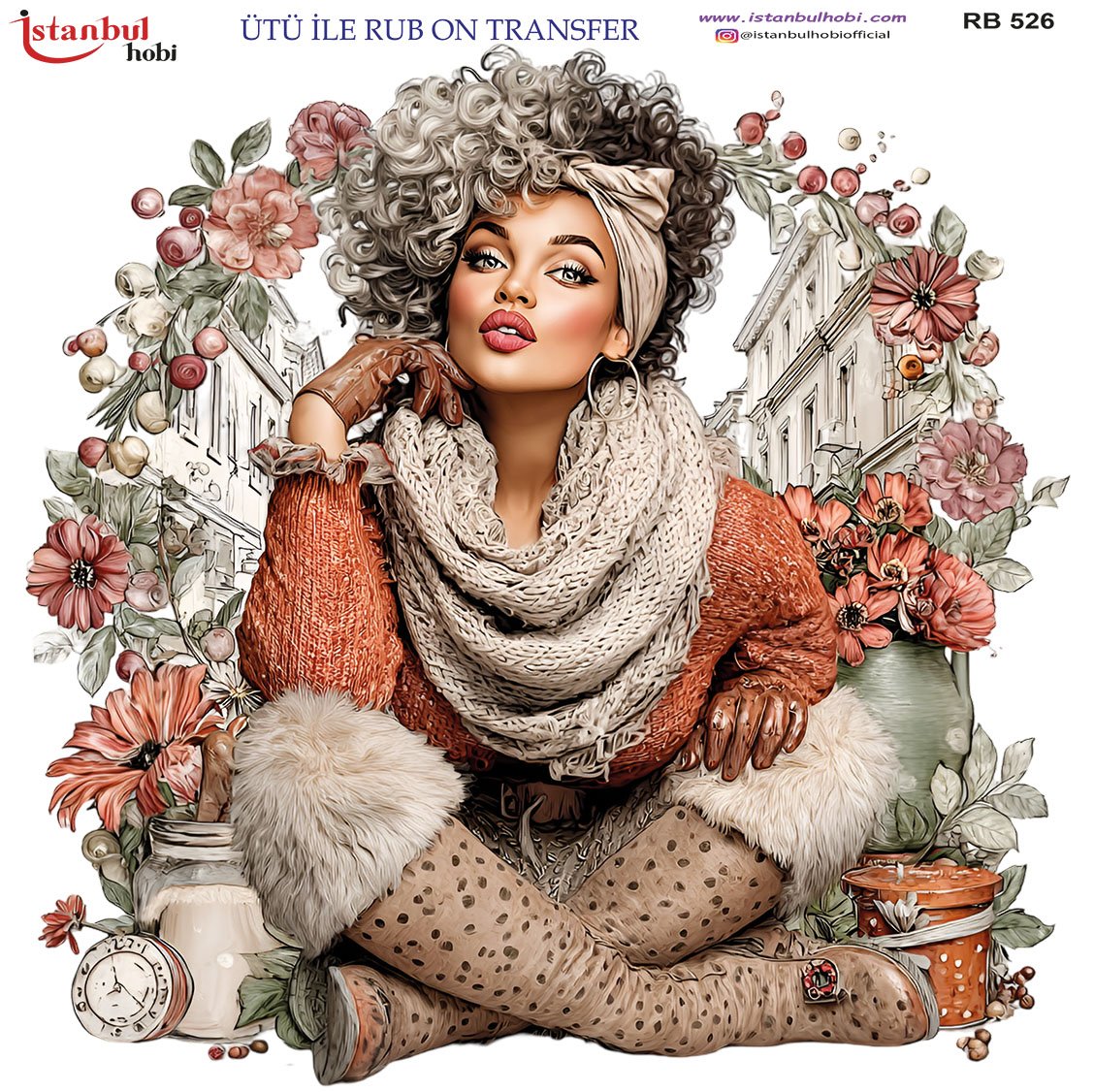 Ütü İle Rub On Transfer 30x30cm RB526