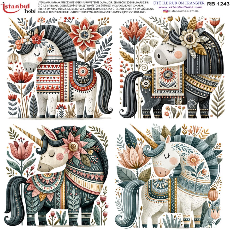 Ütü İle Rub On Transfer 30x30cm RB1243