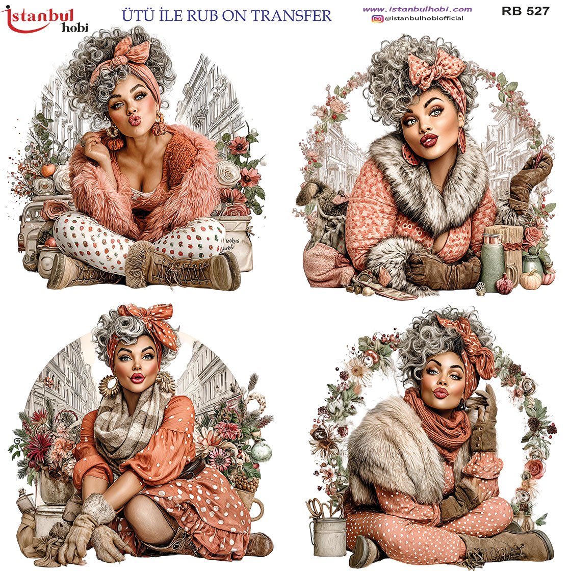 Ütü İle Rub On Transfer 30x30cm RB527