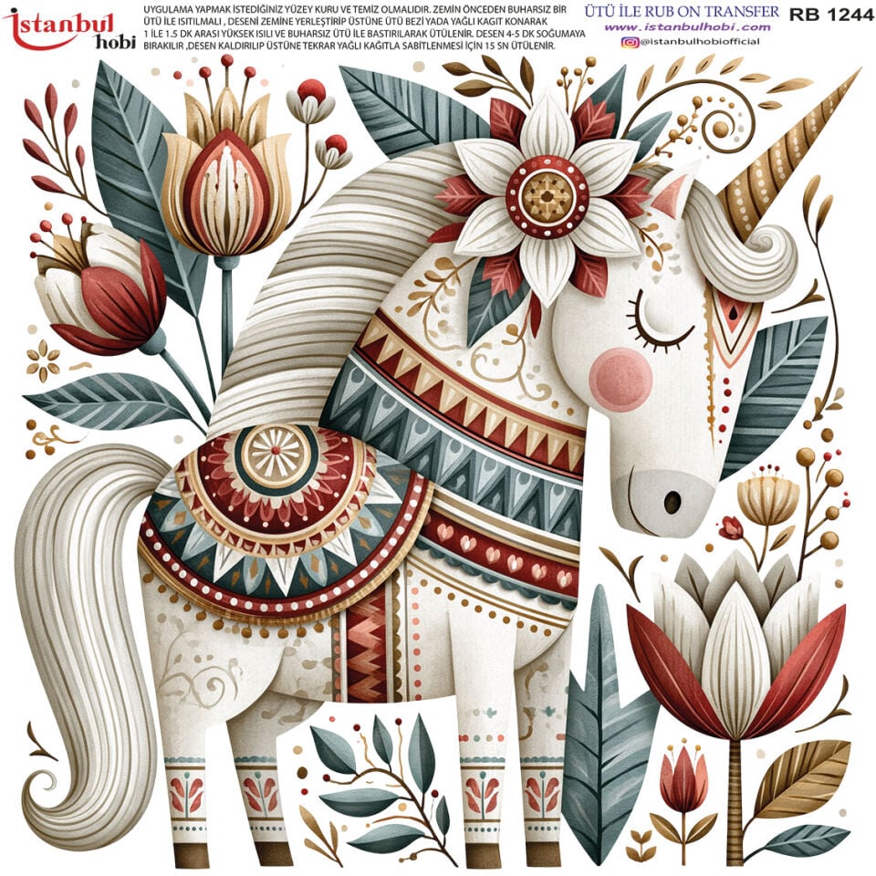 Ütü İle Rub On Transfer 30x30cm RB1244