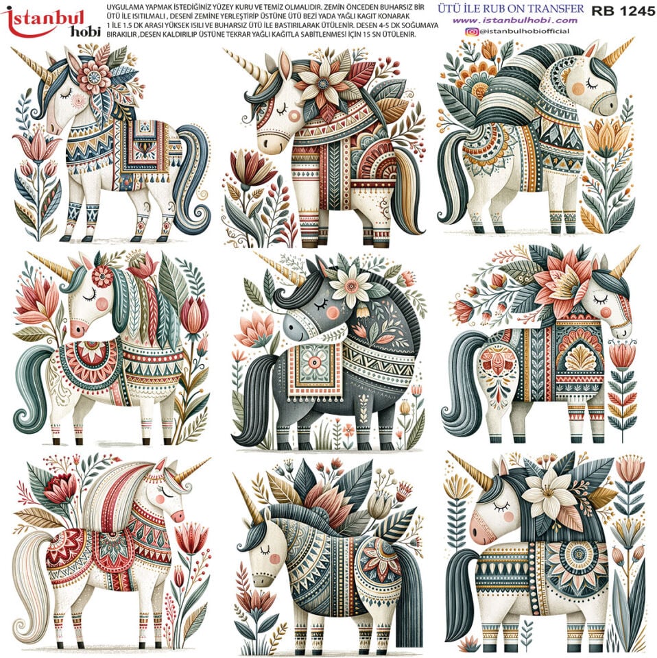 Ütü İle Rub On Transfer 30x30cm RB1245