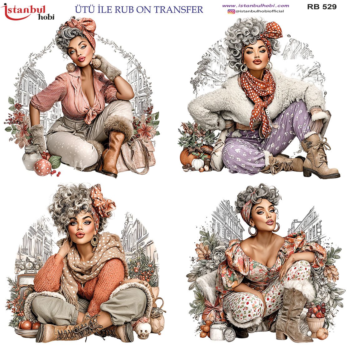 Ütü İle Rub On Transfer 30x30cm RB529