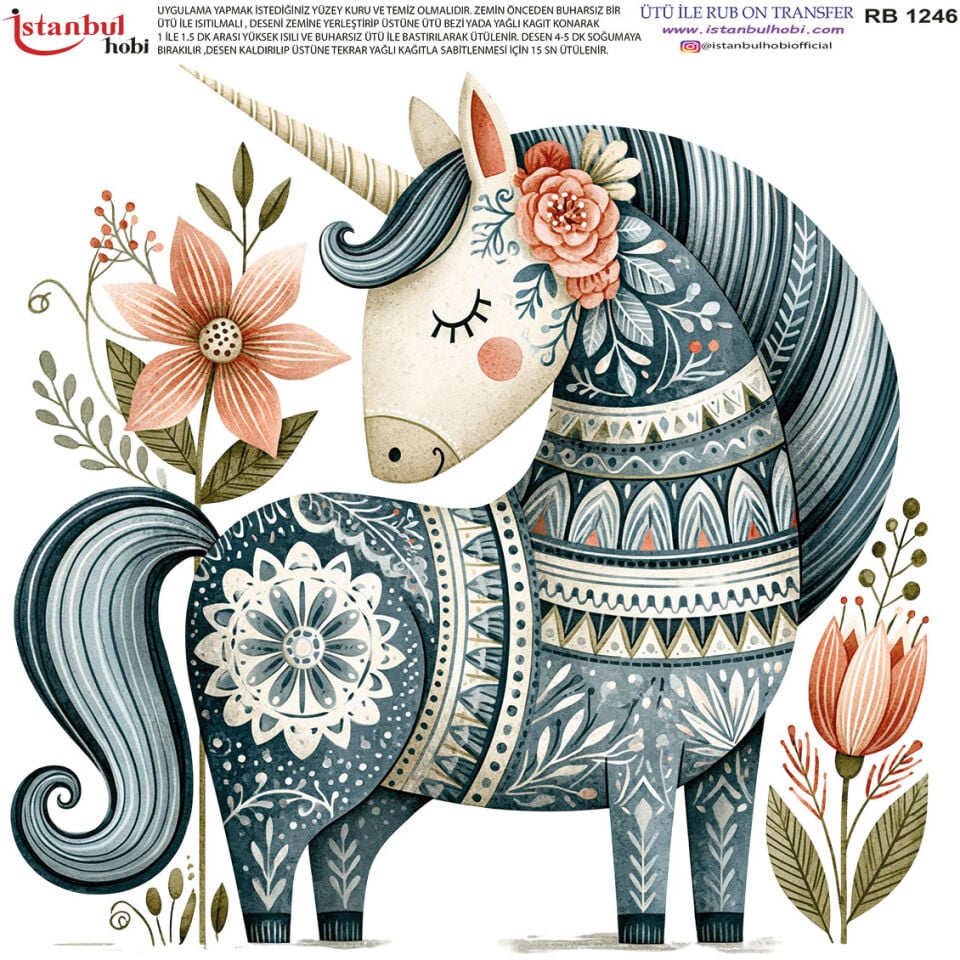Ütü İle Rub On Transfer 30x30cm RB1246