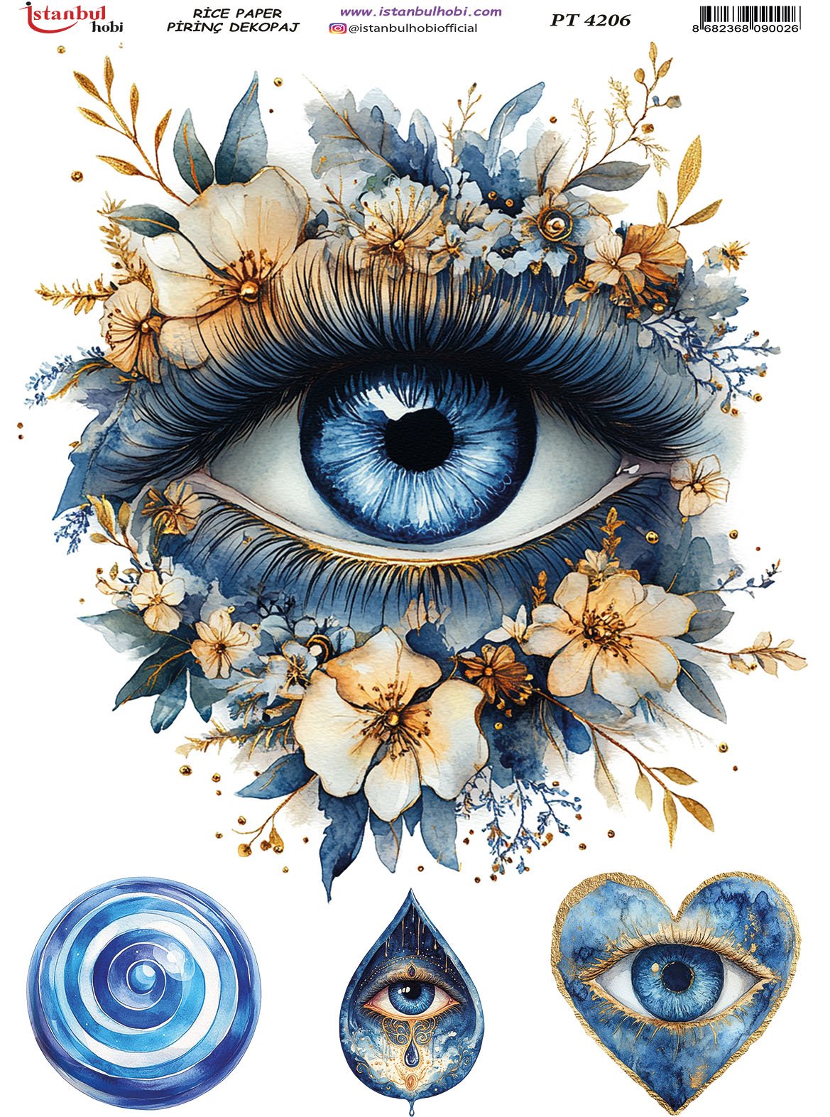 Pirinç Dekopaj Kağıdı 30x42cm PT-4206