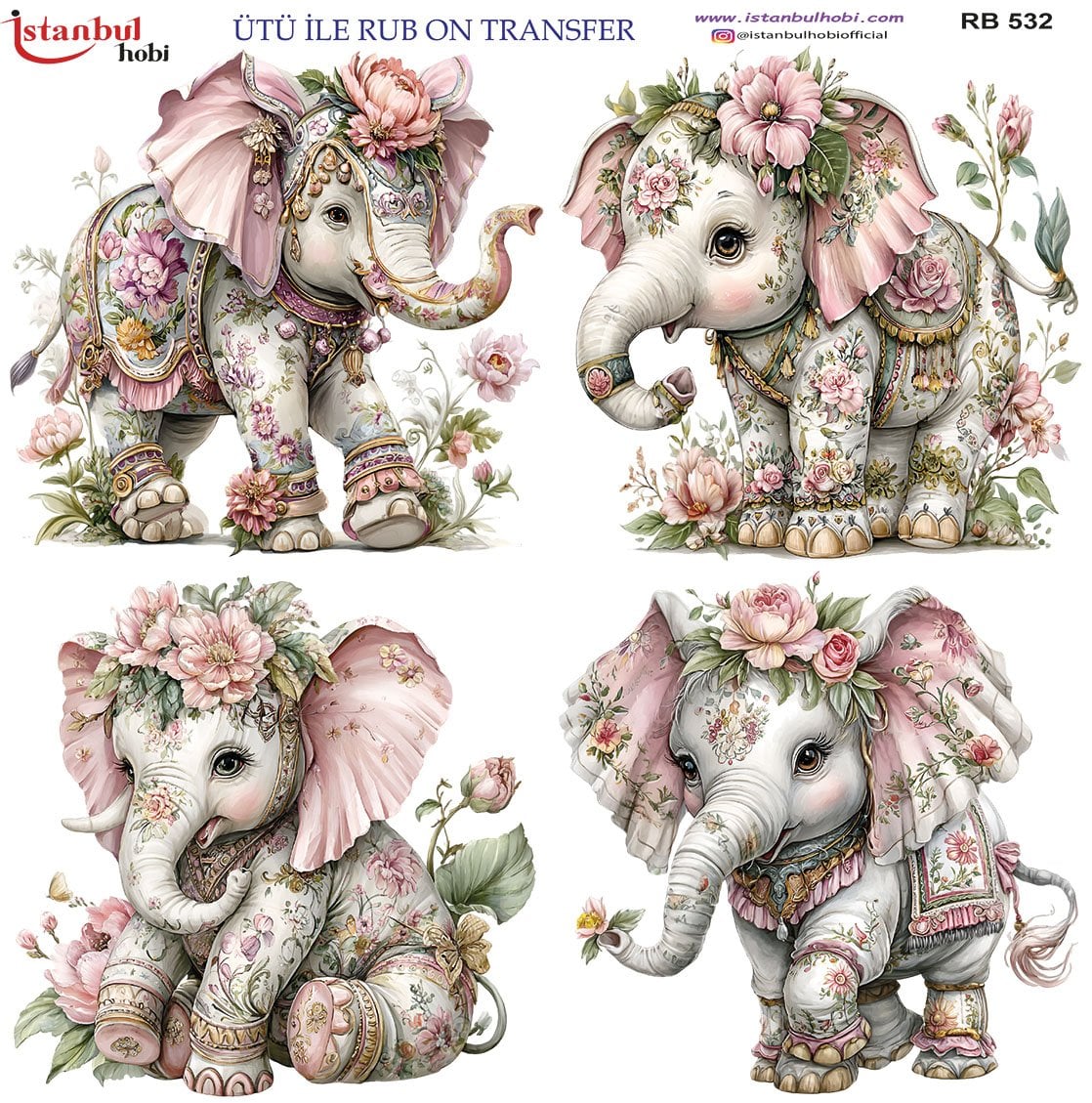 Ütü İle Rub On Transfer 30x30cm RB532