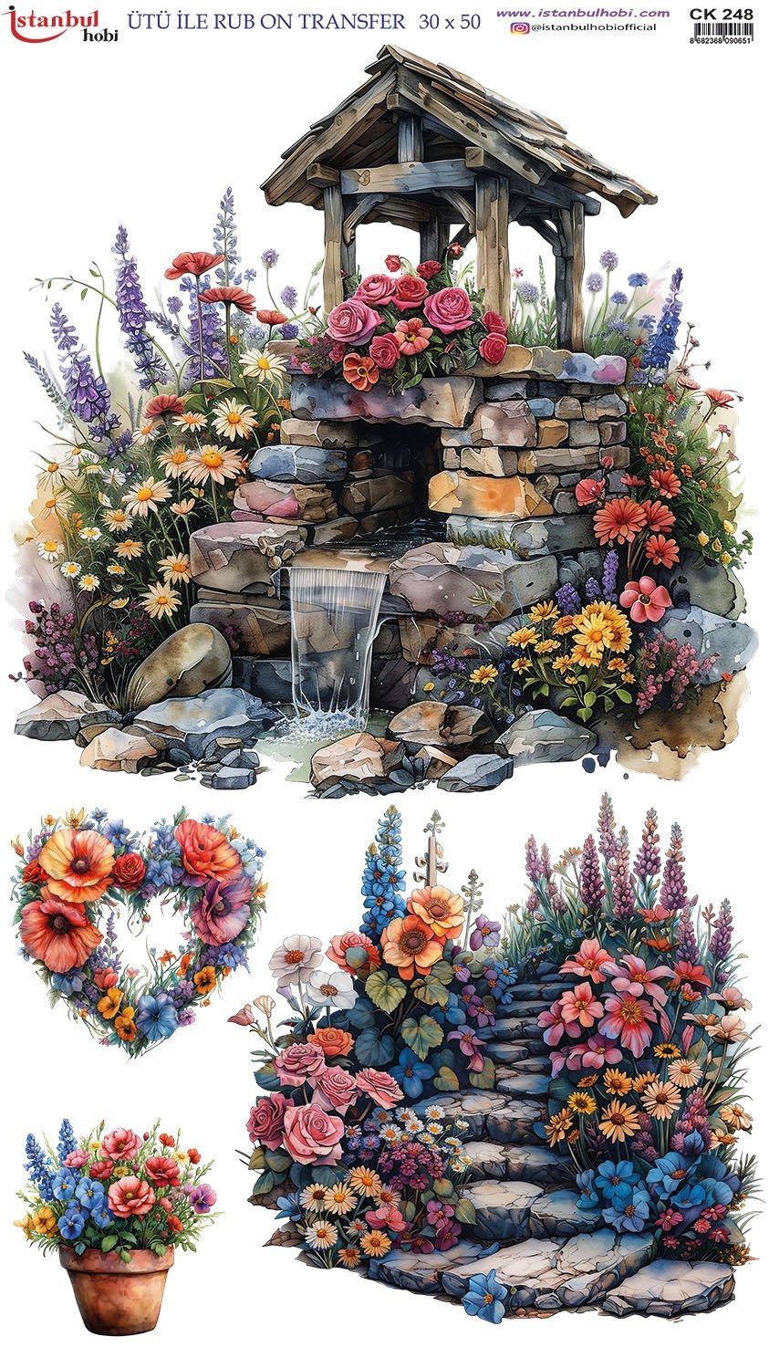 Ütü İle Rub On Transfer 30x50cm CK248