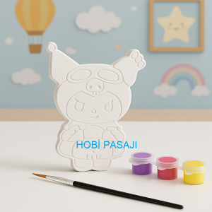 Taş Boyama Seti Kuromi 3 Renk Akrilik Boya 5ml + Fırça