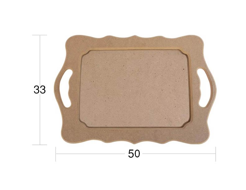 Ahşap Dalgalı Tepsi 33x50cm T731