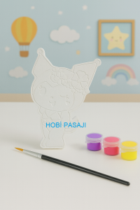 Taş Boyama Seti Kuromi 3 Renk Akrilik Boya 5ml + Fırça