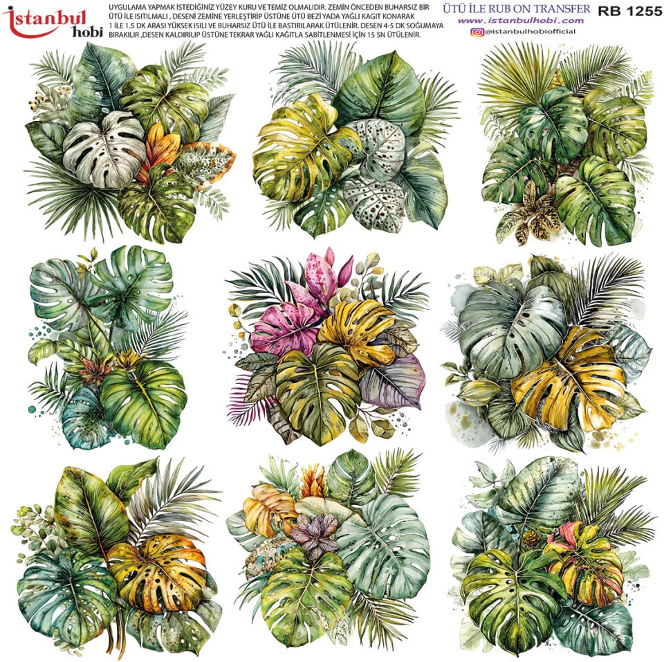 Ütü İle Rub On Transfer 30x30cm RB1255