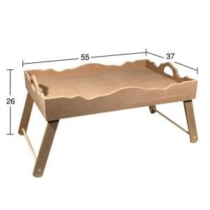 Ahşap Dalgalı Şımarık Tepsi 55x37cm T729