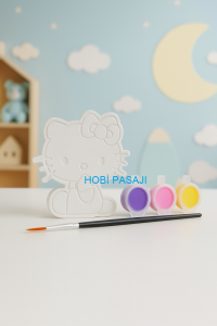 Taş Boyama Seti Hello Kitty 3 Renk Akrilik Boya 5ml + Fırça
