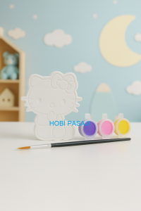 Taş Boyama Seti Hello Kitty 3 Renk Akrilik Boya 5ml + Fırça