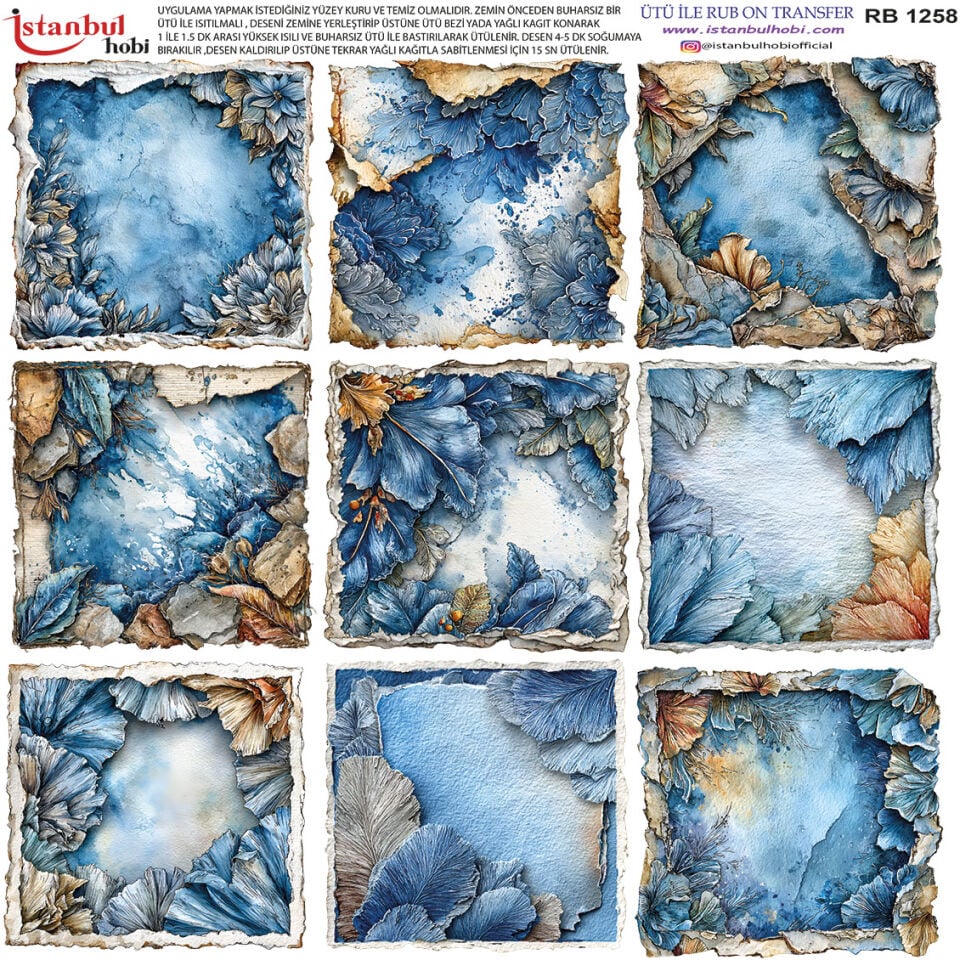 Ütü İle Rub On Transfer 30x30cm RB1258