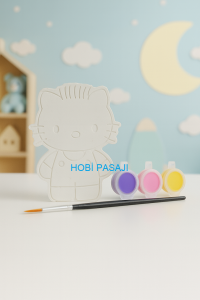 Taş Boyama Seti Hello Kitty 3 Renk Akrilik Boya 5ml + Fırça