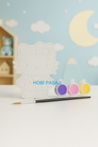 Taş Boyama Seti Hello Kitty 3 Renk Akrilik Boya 5ml + Fırça