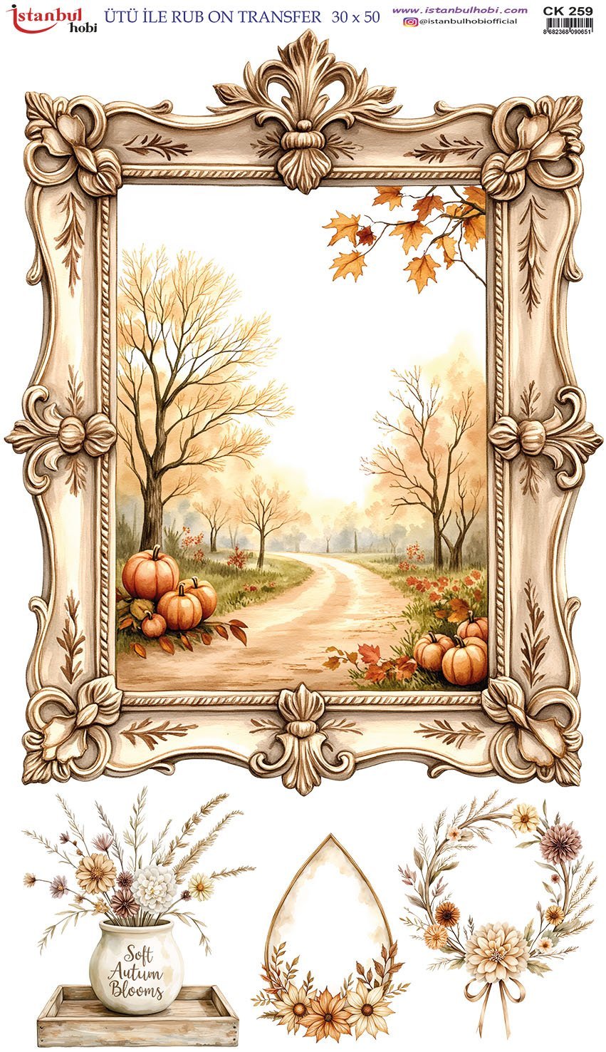 Ütü İle Rub On Transfer 30x50cm CK259