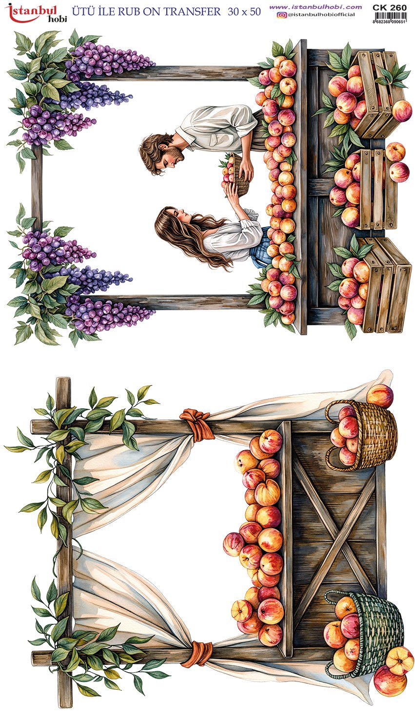 Ütü İle Rub On Transfer 30x50cm CK260