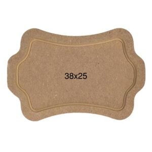 Ahşap  Küçük 10 mm Yamuk Tepsi 38x25cm T720