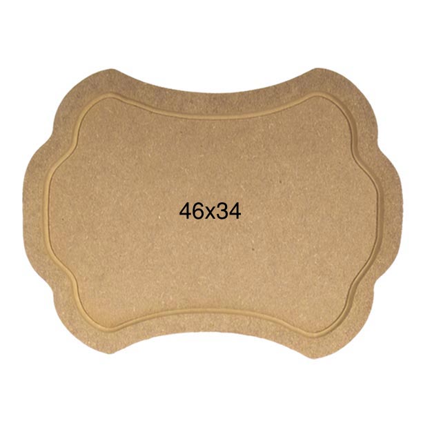 Ahşap Büyük 10 mm Yamuk Tepsi 46x34cm T719