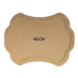 Ahşap Büyük 10 mm Yamuk Tepsi 46x34cm T719