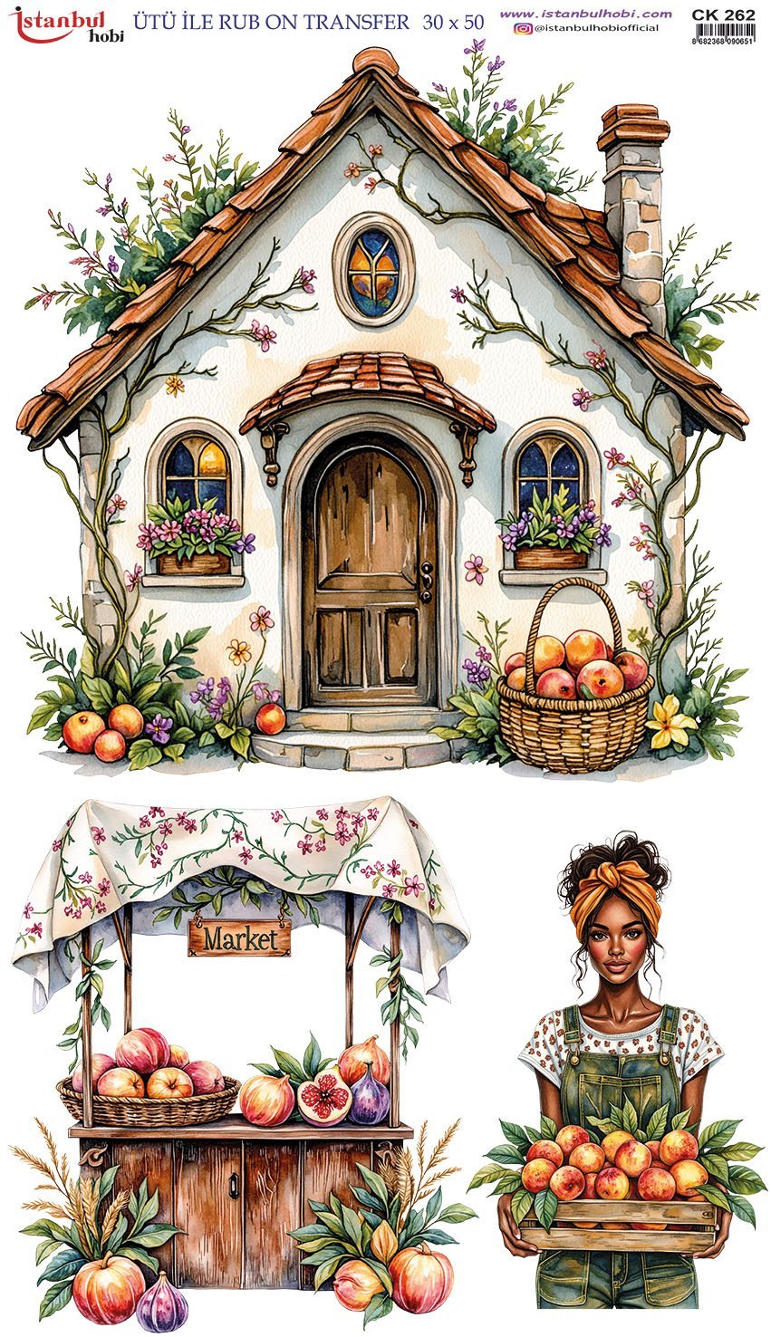 Ütü İle Rub On Transfer 30x50cm CK262